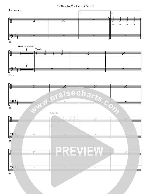 It's Time For The Reign Of God Percussion (G3 Worship)