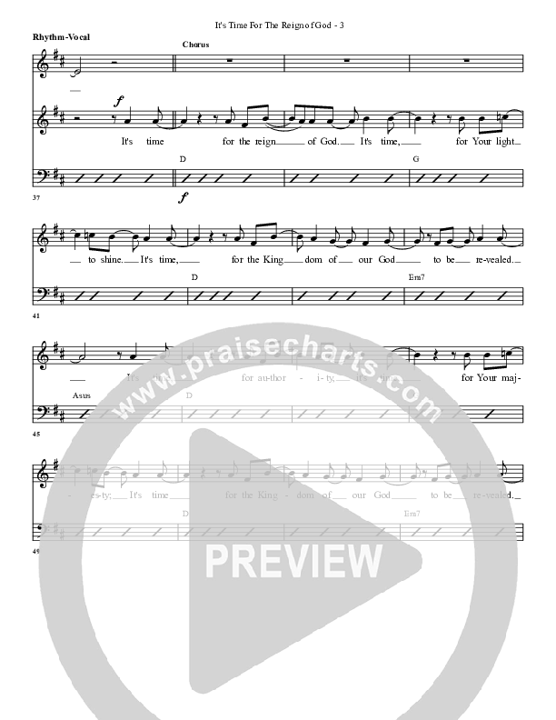 It's Time For The Reign Of God Rhythm/Vocal (G3 Worship)