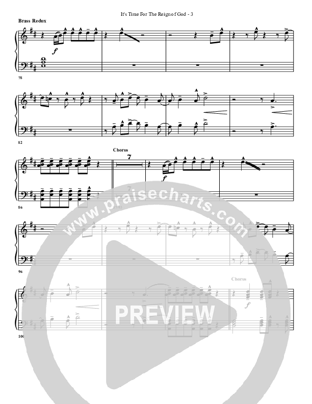 It's Time For The Reign Of God Synth Brass (G3 Worship)