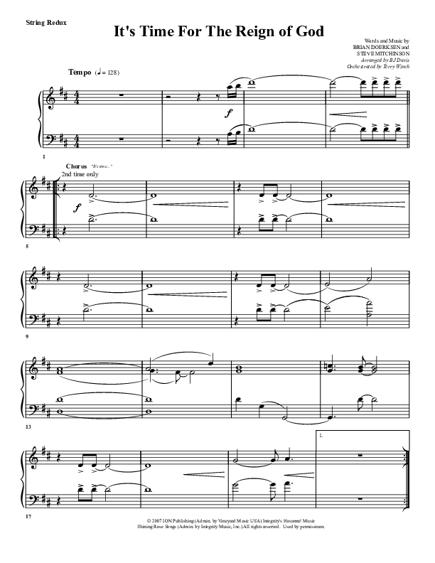 It's Time For The Reign Of God Synth Strings (G3 Worship)