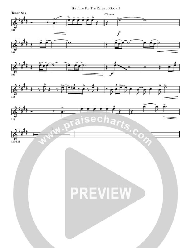 It's Time For The Reign Of God Tenor Sax 2 (G3 Worship)