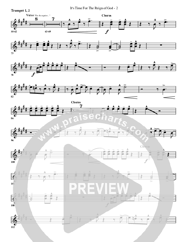 It's Time For The Reign Of God Trumpet 1,2 (G3 Worship)