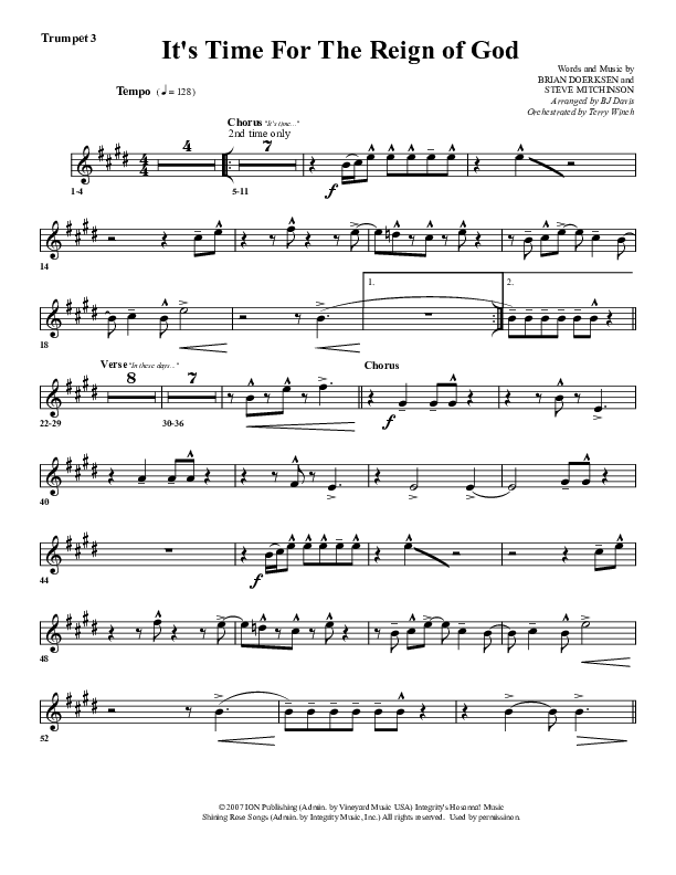 It's Time For The Reign Of God Trumpet 3 (G3 Worship)