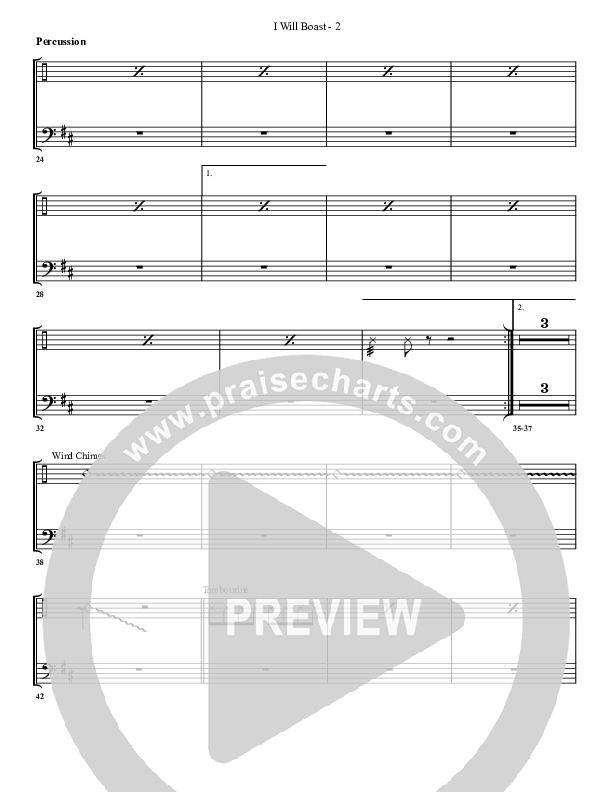 I Will Boast Percussion (G3 Worship)