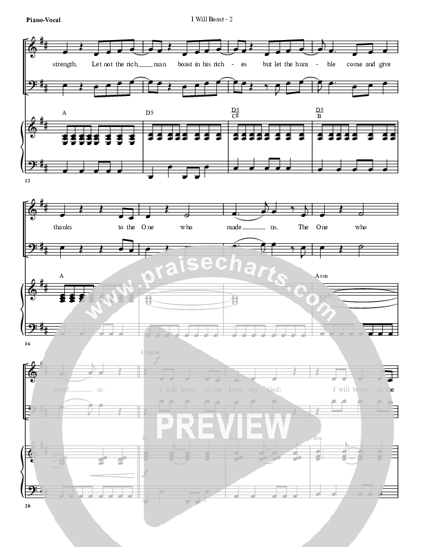 I Will Boast Lead & Piano (G3 Worship)