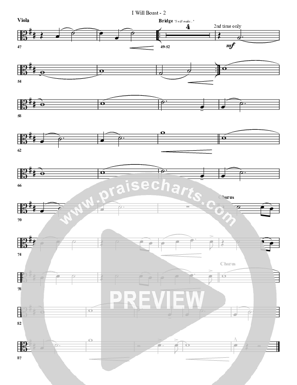 I Will Boast Viola (G3 Worship)