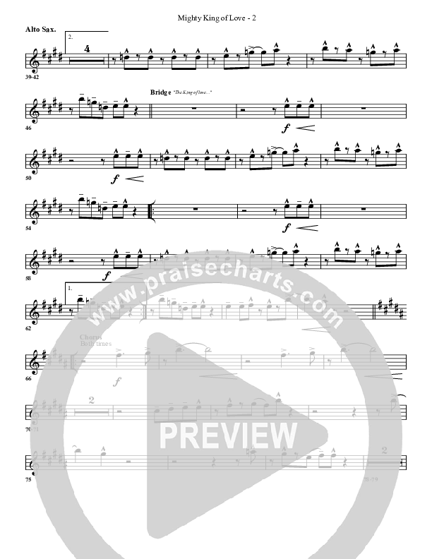 Mighty King Of Love Alto Sax (G3 Worship)
