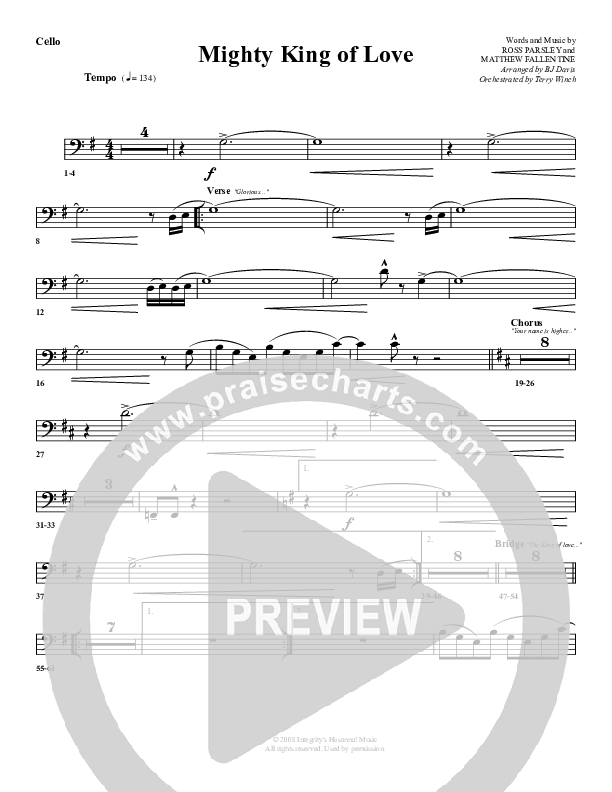 Mighty King Of Love Cello (G3 Worship)