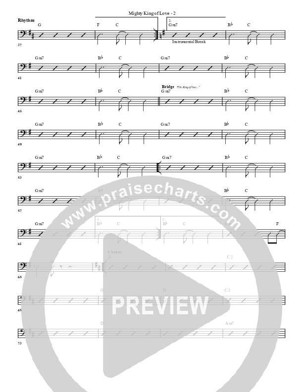 Mighty King Of Love Rhythm Chart (G3 Worship)