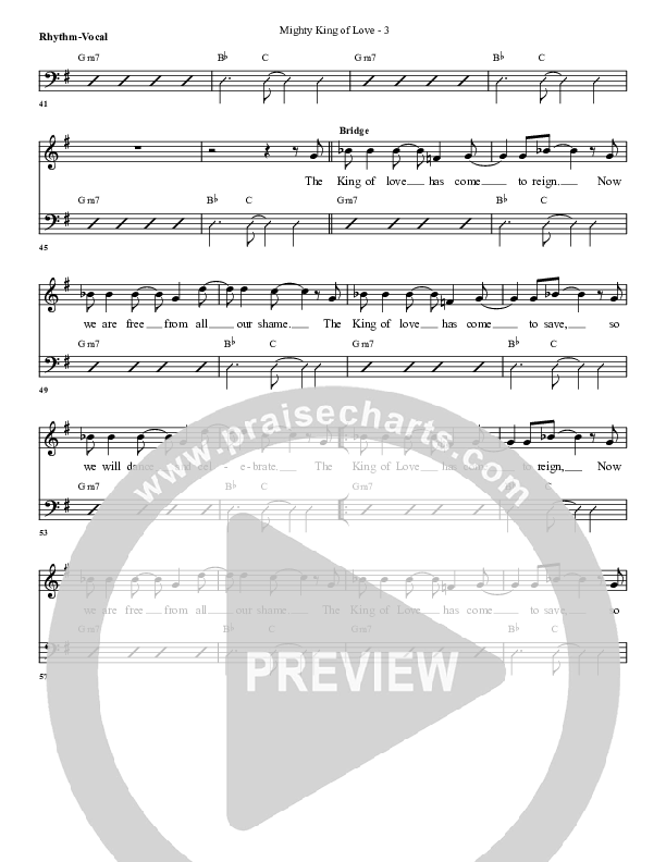 Mighty King Of Love Rhythm/Vocal (G3 Worship)