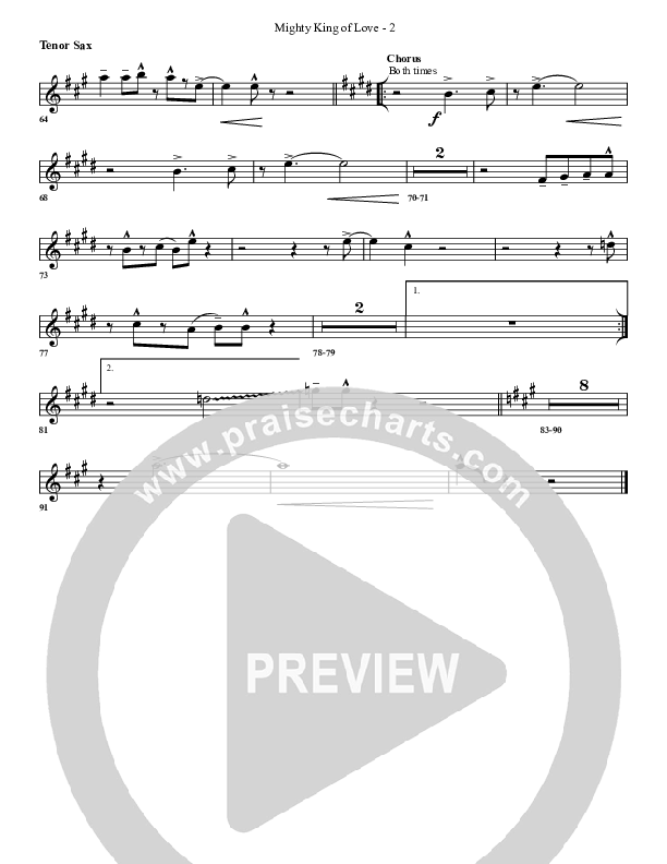 Mighty King Of Love Tenor Sax 2 (G3 Worship)