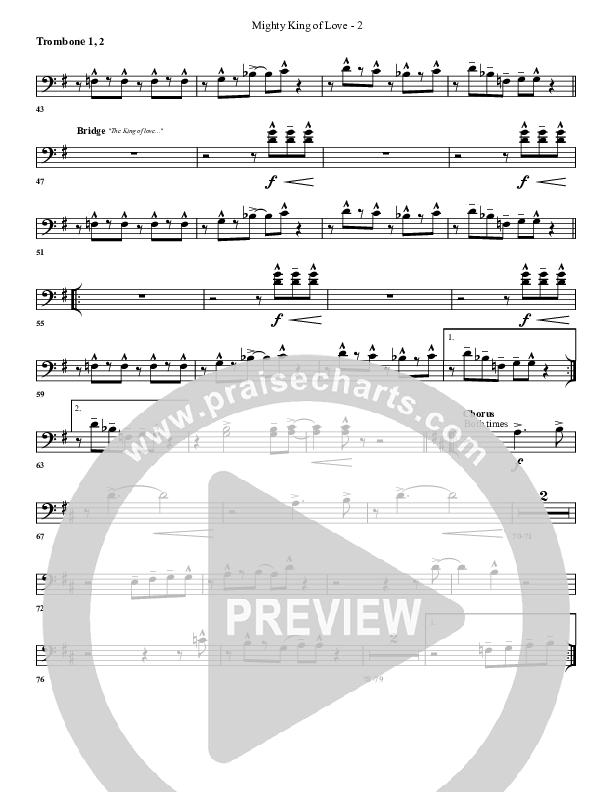 Mighty King Of Love Trombone 1/2 (G3 Worship)
