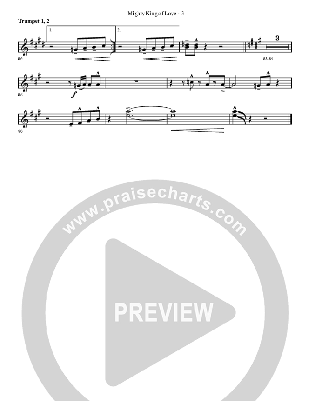 Mighty King Of Love Trumpet 1,2 (G3 Worship)