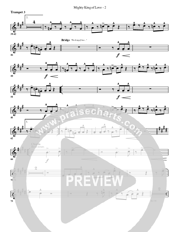 Mighty King Of Love Trumpet 3 (G3 Worship)
