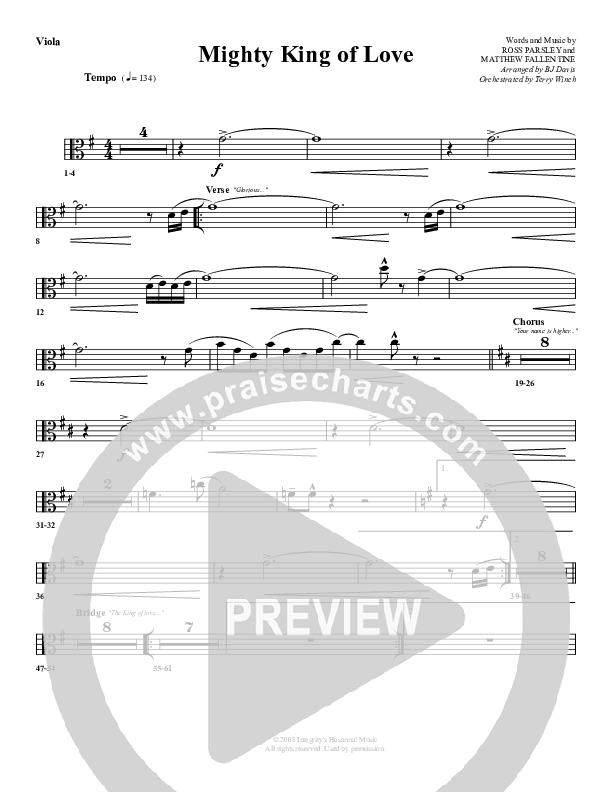 Mighty King Of Love Viola (G3 Worship)