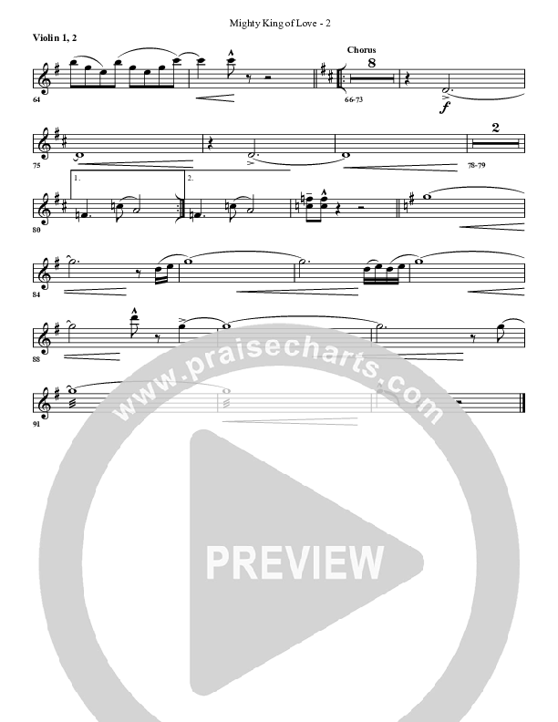 Mighty King Of Love Violin 1/2 (G3 Worship)