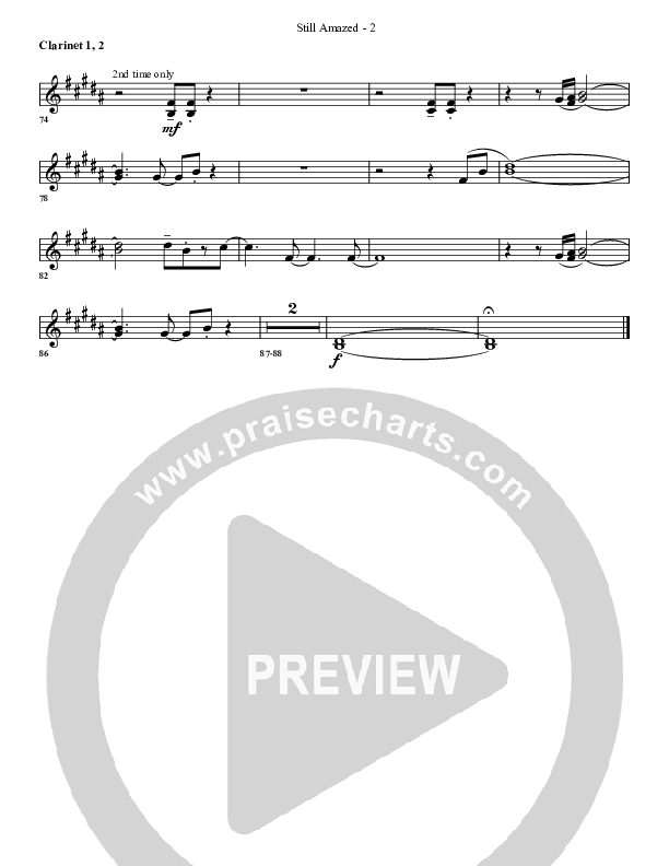 Still Amazed Clarinet 1/2 (G3 Worship)