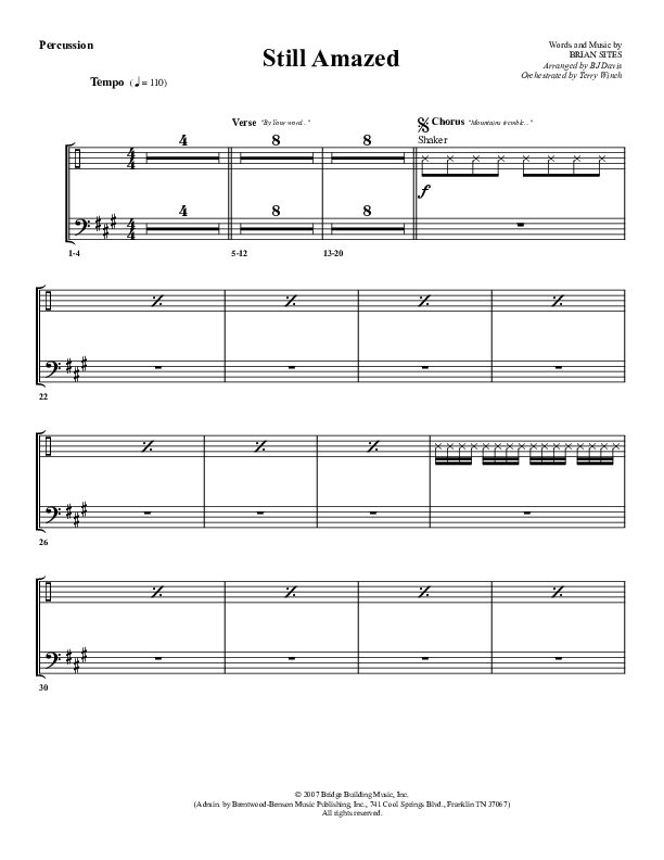 Still Amazed Percussion (G3 Worship)