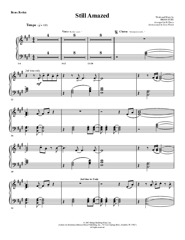 Still Amazed Synth Brass (G3 Worship)