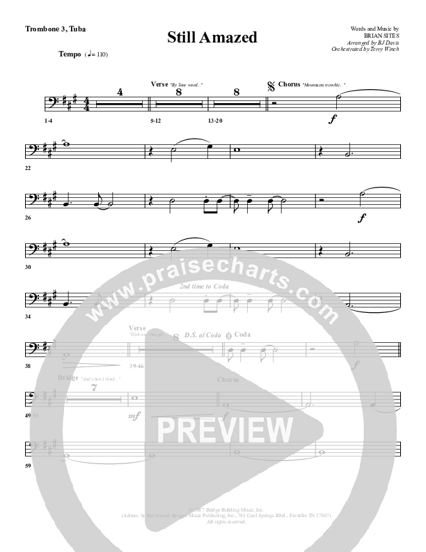 Still Amazed Trombone 3/Tuba (G3 Worship)