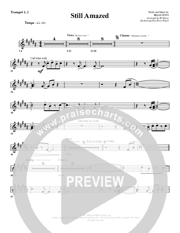 Still Amazed Trumpet 1,2 (G3 Worship)