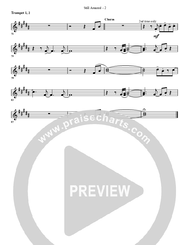 Still Amazed Trumpet 1,2 (G3 Worship)