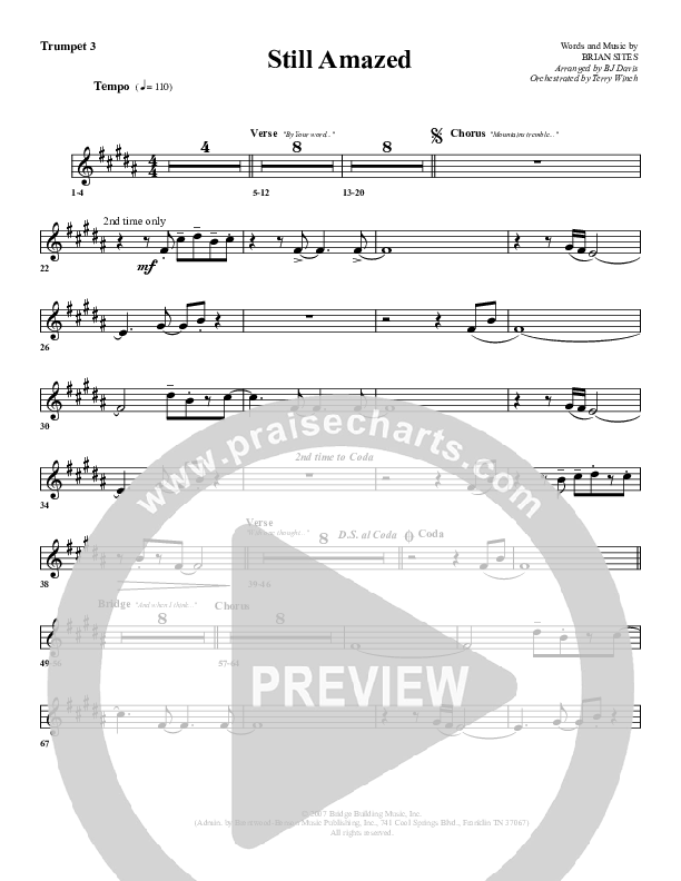 Still Amazed Trumpet 3 (G3 Worship)