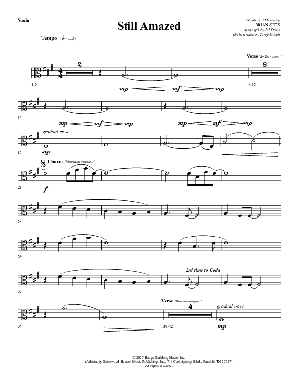 Still Amazed Viola (G3 Worship)
