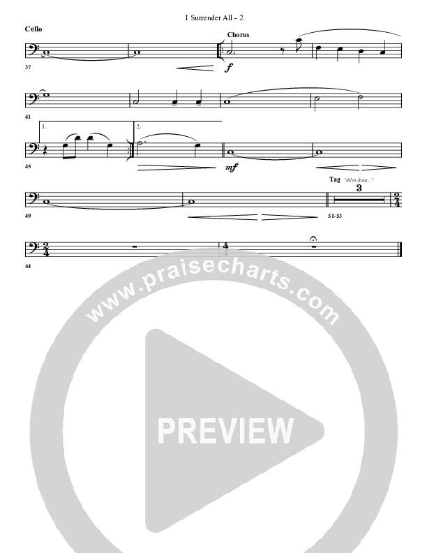 I Surrender All Cello (G3 Worship)