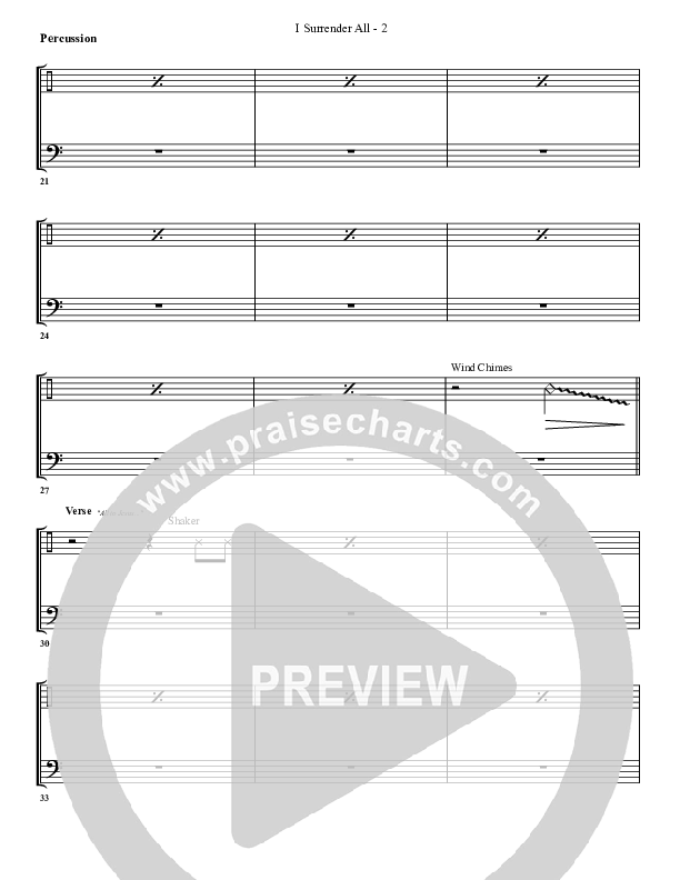 I Surrender All Percussion (G3 Worship)