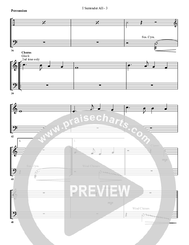 I Surrender All Percussion (G3 Worship)