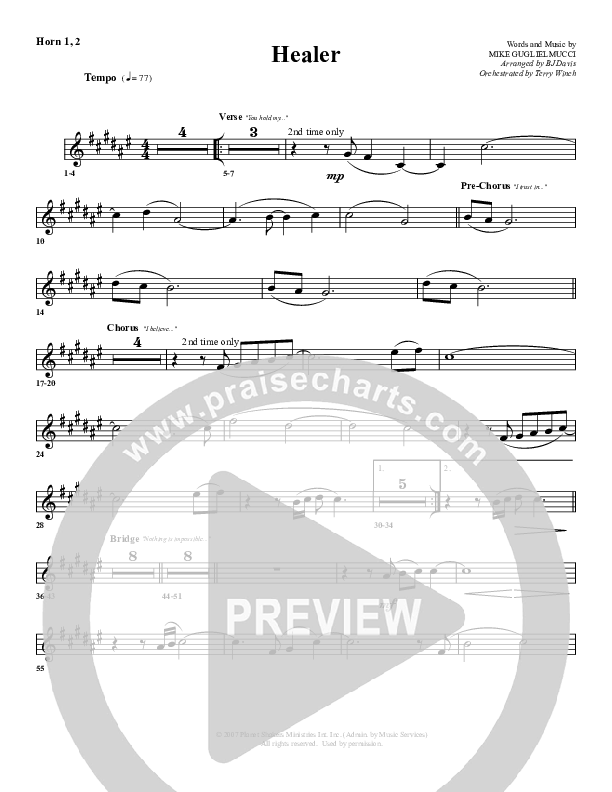 Healer French Horn 1/2 (G3 Worship)