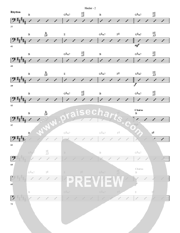 Healer Rhythm Chart (G3 Worship)