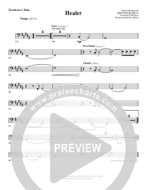 Healer Trombone 3/Tuba (G3 Worship)