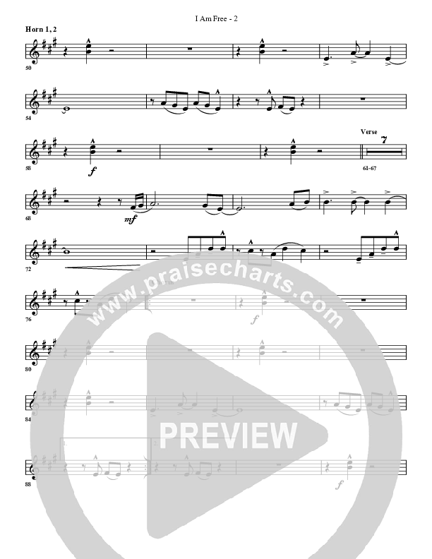 I Am Free French Horn 1/2 (G3 Worship)