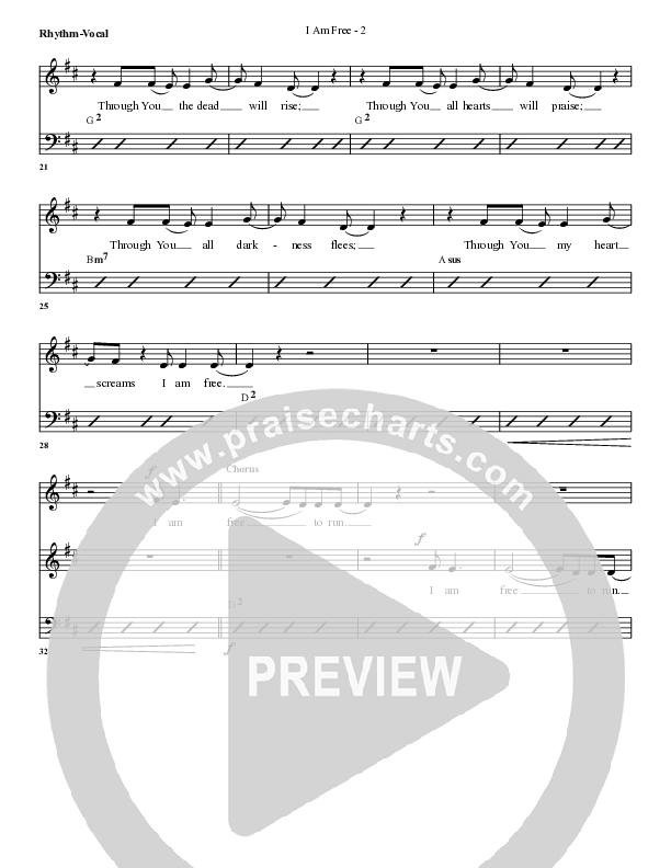 I Am Free Rhythm/Vocal (G3 Worship)