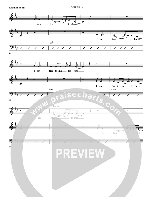 I Am Free Rhythm/Vocal (G3 Worship)