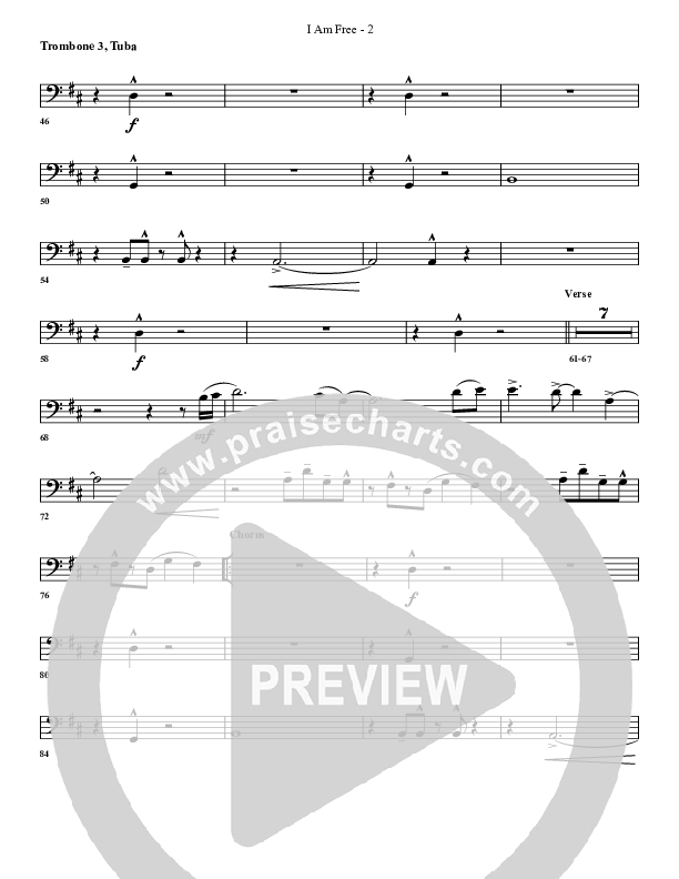I Am Free Trombone 3/Tuba (G3 Worship)