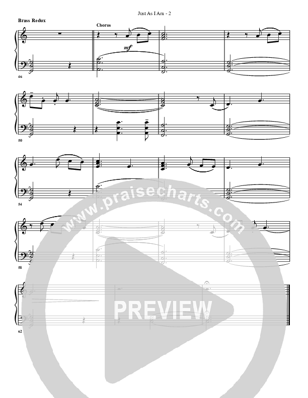 Just As I Am (with Here I Am) Synth Brass (G3 Worship)
