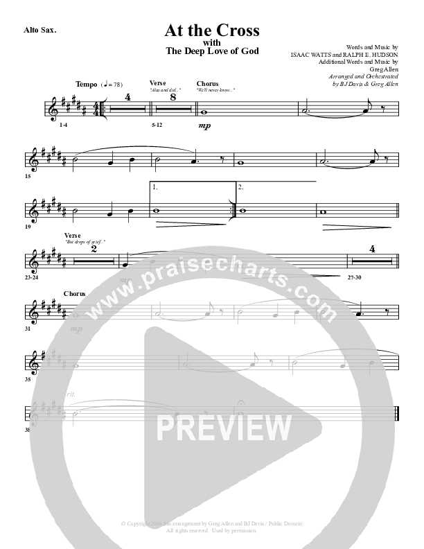 At The Cross Alto Sax (G3 Worship)