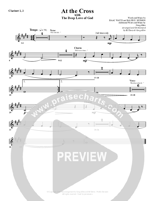 At The Cross Clarinet 1/2 (G3 Worship)