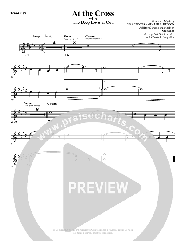At The Cross Tenor Sax 2 (G3 Worship)