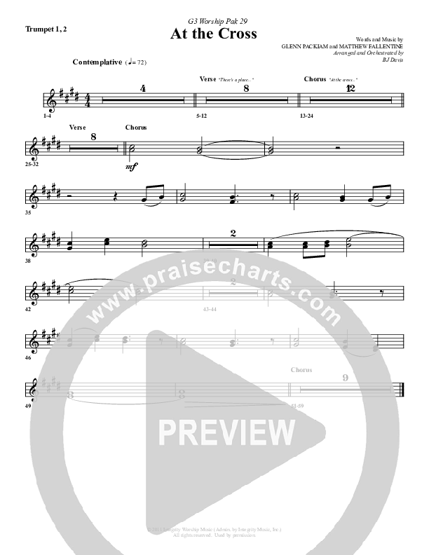 At The Cross Trumpet 1,2 (G3 Worship)
