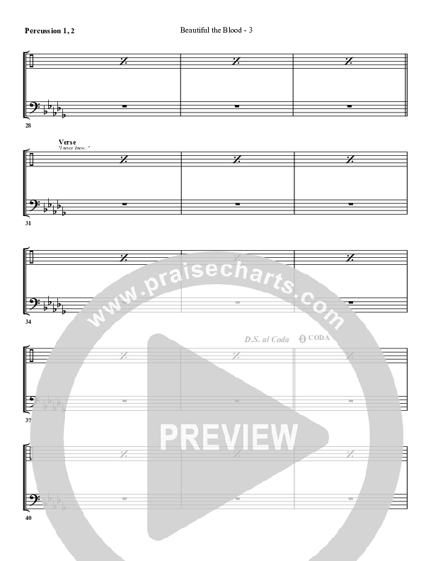 Beautiful The Blood Percussion (G3 Worship)