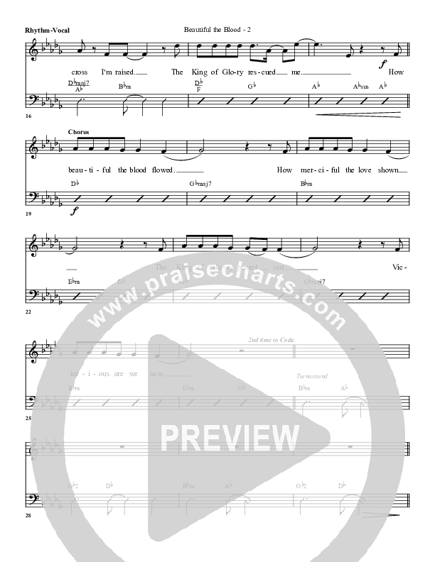 Beautiful The Blood Rhythm/Vocal (G3 Worship)