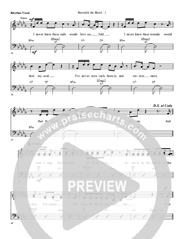 Beautiful The Blood Rhythm/Vocal (G3 Worship)