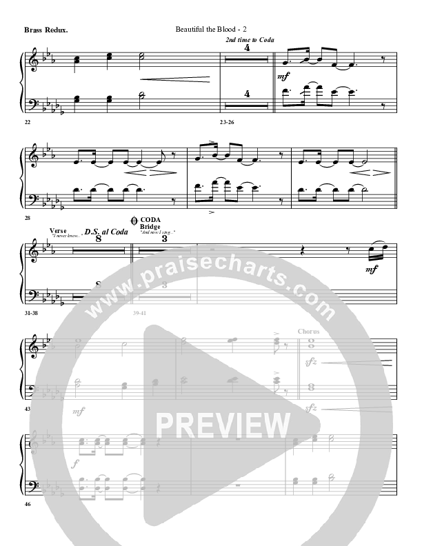 Beautiful The Blood Synth Brass (G3 Worship)