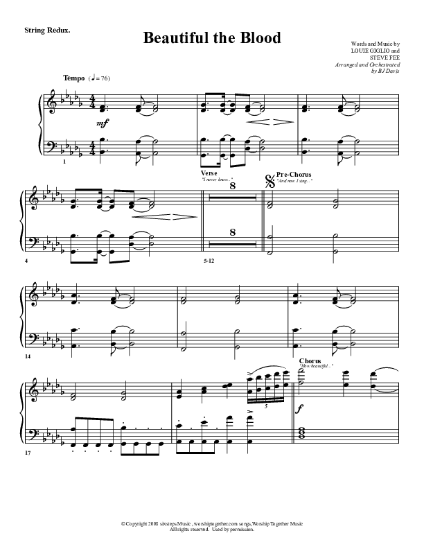 Beautiful The Blood Synth Strings (G3 Worship)