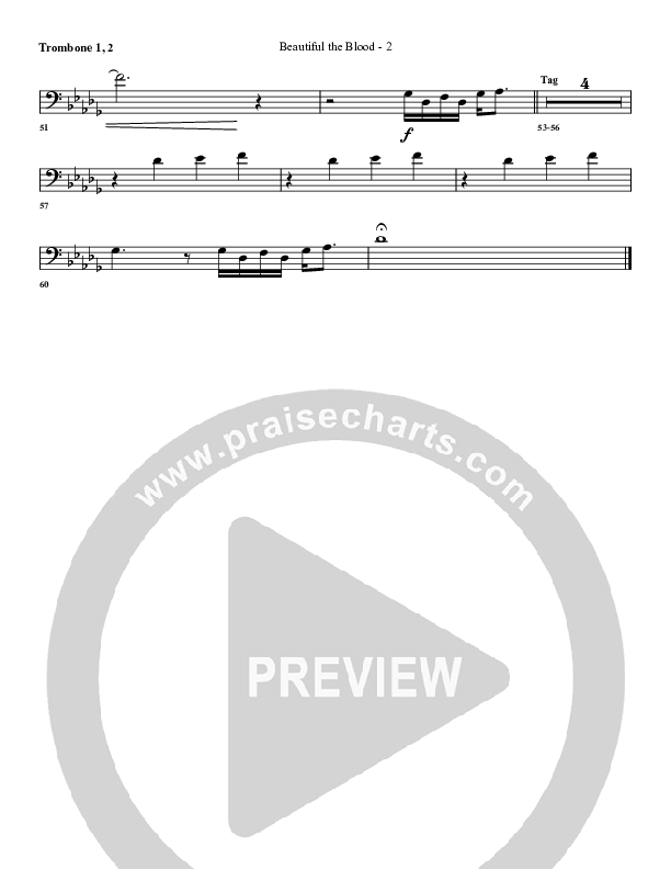 Beautiful The Blood Trombone 1/2 (G3 Worship)