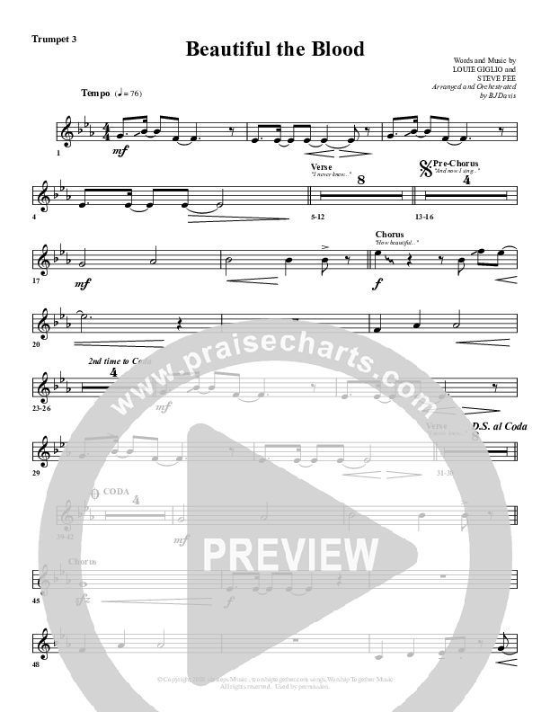 Beautiful The Blood Trumpet 3 (G3 Worship)